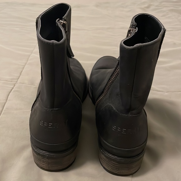 Sperry Seaport Storm black leather boots Women’s Size 9 *Very nice condition* - Picture 5 of 12